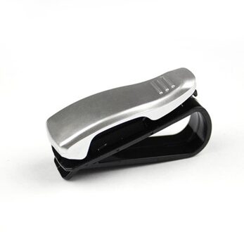 2 Stuks Universele Card Zonneklep Fastener Bril Zonnebril Brillen Houder Ontvangst Opslag Abs Ticket Clip Auto Interieur Decor Sliver