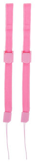 2 Stuks Universele Colth Wrist Hand Strap Geschikt Voor Nintendo Wii Controller roze