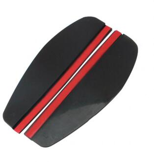 2 Stuks Universele Flexibele Abs Auto-accessoires Achteruitkijkspiegel Regen Schaduw Regenbestendig Blades Auto Terug Spiegel Wenkbrauw Regenhoes Thicken zwart