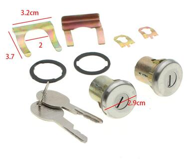 2 Stuks Universele Metalen Auto Deurslot Cilinders Met 2 Sleutels Voor Chevrolet Truck Suv