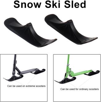 2 STUKS Universele Praktische Duurzaam Vervanging Ski Board 2 In 1 Met Attachment Zwart Outdoor Scooter Onderdelen Winter Direct Fit slee