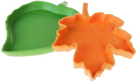 2 Stuks Van Blad Reptiel Voedsel En Water Kom Geschikt Voor Huisdier Aquarium Decoratie