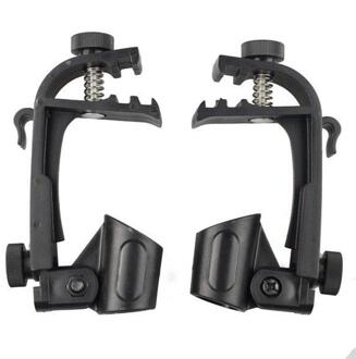 2 Stuks Verstelbare Clip Op Drum Velg Shock Mount Microfoon Mic Clamp Holder Verstelbare Clip Op Drum Mount Microfoon Houder r60