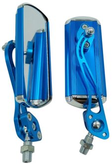 2 Stuks Verstelbare Fiets Achteruitkijkspiegel Fiets Stuur Achteruitkijkspiegel Flexibele Roterende Veilig Fietsen Achteruitkijkspiegels blauw