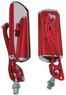 2 Stuks Verstelbare Fiets Achteruitkijkspiegel Fiets Stuur Achteruitkijkspiegel Flexibele Roterende Veilig Fietsen Achteruitkijkspiegels Rood