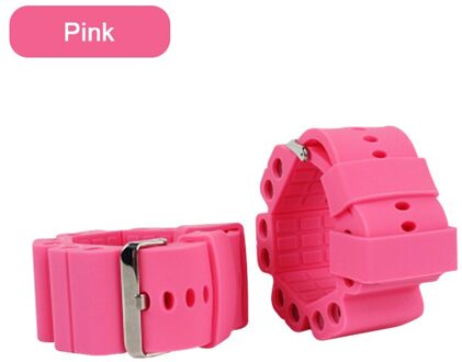 2 Stuks Verstelbare Gewicht Siliconen Armband Strap Wrist Dragende Armband Polsband Versterking Fitness Oefening Yoga 500g roze