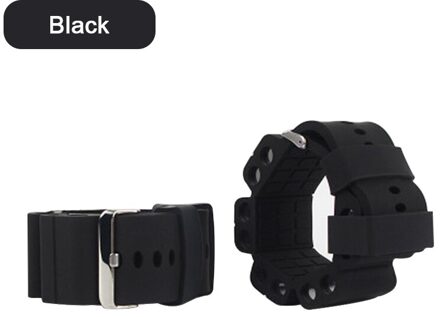 2 Stuks Verstelbare Gewicht Siliconen Armband Strap Wrist Dragende Armband Polsband Versterking Fitness Oefening Yoga 500g zwart