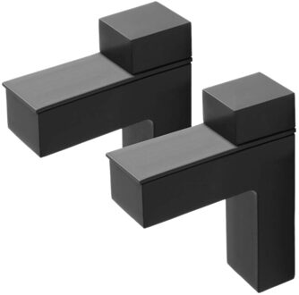 2 Stuks Verstelbare Hout/Glas Plank Bracket Wall Mount Zware Drijvende Beugels Voor 3-28Mm Dik planken, zwart