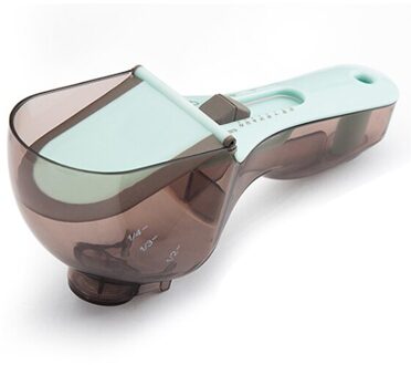 2 Stuks Verstelbare Maatlepels Met Magnetische Snaps Multifunctionele Markeringen Magnetische Scoop Theelepels 5Ml Tot 30Ml Schaal Keuken blauw 1stk L size