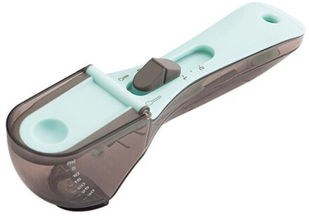 2 Stuks Verstelbare Maatlepels Met Magnetische Snaps Multifunctionele Markeringen Magnetische Scoop Theelepels 5Ml Tot 30Ml Schaal Keuken blauw 1stk S size