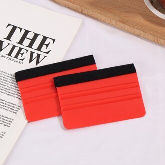 2 Stuks Vinyl Wrap Auto Film Installeren Zuigmond Carbon Fiber Wrapping Tool Auto Folie Window Tint Schraper Huishoudelijke Car Cleaning tool Rood