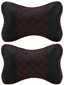2 Stuks Voertuig Auto Lederen Hoofdsteun Nekkussen Automotive Seat Hoofdsteun Kussen Auto Interieur Accessoires Gadget