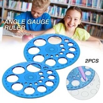 2 Stuks Volledige Cirkel Hoek Meten Sjabloon Hoek Meten Liniaal Volledige Cirkel Gradenboog Peofessional School Metaalbewerking
