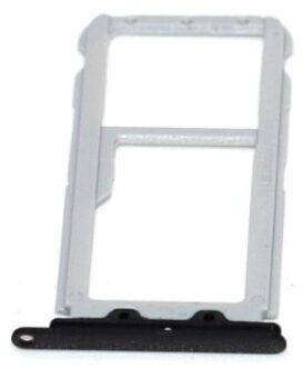 2/Stuks Voor Huawei Nova 2 Sim-kaart Lade Houder Slot Adapter Reparatie Onderdelen Vervanging zwart