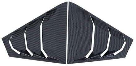 2 Stuks Voor Nissan Altima Rear Side Window Lamellen Air Vent Scoop Shades Cover Blinds Accessoires koolstofvezel zwart