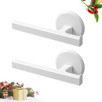 2 Stuks Wandmontage Handdoek Bar Punch Gratis Handdoekenrek Badkamer Houder (Blauw) wit