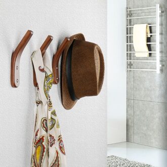 2 Stuks Wandmontage Handgemaakte Beukenhout Haak Kapstok Haken Moderne Houten Hoed Rack Entryway Organizer Rustieke Handdoek Hanger