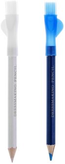 2 Stuks Water Uitwisbare Kleermaker Krijt Met Borstel Stof Potlood Marker Pen Diy Kledingstuk Kleding Patchwork Ambachten Naaien Accessoires