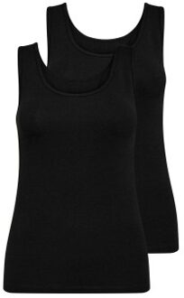 2 stuks Wide Strap Bamboo Top Beige,Zwart,Wit - X-Small,Small,Medium,Large,X-Large,XX-Large,3XL