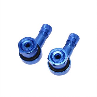 2 Stuks Wielen Banden Onderdelen 1Cm 1.13Cm Cnc Motorfiets Ventiel 90 Graden Hoek Wiel Tubeless Valve stengels Aluminium blauw