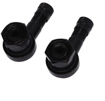 2 Stuks Wielen Banden Onderdelen 1Cm 1.13Cm Cnc Motorfiets Ventiel 90 Graden Hoek Wiel Tubeless Valve stengels Aluminium zwart