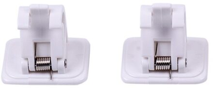 2 Stuks Wit Opknoping Staaf Clip Muur Lijm Gordijn Opknoping Pole Klem Beugel Douche Gordijn Staaf Vaste Clip Opknoping Rack haak