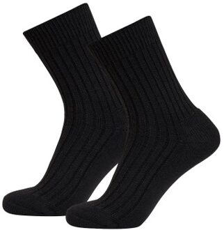 2 stuks Wool Terry Socks * Actie * Zwart - Maat 40/43