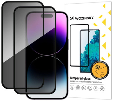 (2 stuks) Wozinsky iPhone 17 Air Screenprotector - Privacy Glass Wit