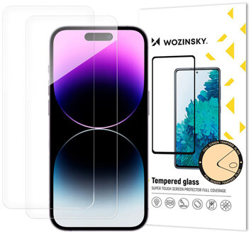 (2 stuks) Wozinsky iPhone 17 Pro Max Beschermglas - Full Cover Screenprotector Wit