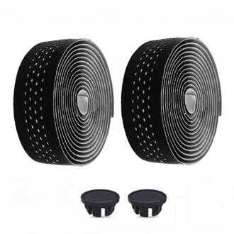 2 Stuks Zachte Racefiets Fietsstuur Tape Kurk Eva Pu Handvat Bar Tape Professionele Fietsen Demping Anti-Vibratie wrap Fiets wit