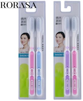 2 Stuks Zachte Tandenborstel Volwassen Siliconen Nano Borstel Oral Care Nano-Antibacteriële Tandenborstel Mondhygiëne Kleur Willekeurige Pro Tanden schoon