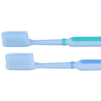 2 STUKS Zachte Tandenborstel Volwassen Siliconen Nano Borstel Oral Care Nano-antibacteriële Tandenborstel