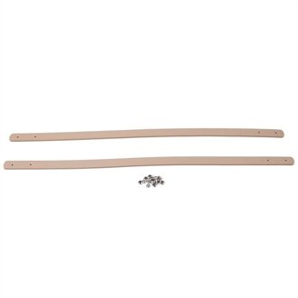 2 Stuks Zak Riem Afneembare Pu Lederen Handvat Lady Schoudertas Diy Vervanging Accessoires Handtas Band Handvat Strap Band Beige