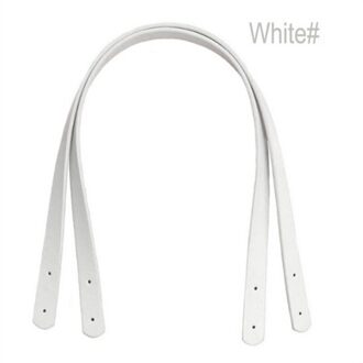 2 Stuks Zak Riem Afneembare Pu Lederen Handvat Lady Schoudertas Diy Vervanging Accessoires Handtas Band Handvat Strap Band wit