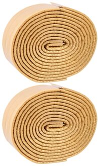 2 Stuks Zelfklevende Muur Papier 3D Muursticker Taille Lijn Muurstickers Grens Sticker Voor Thuis Slaapkamer woonkamer (Koper) geel