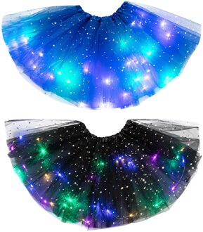 2 Stuks Zomer Jurk Kinderen Meisjes Baby Sequin Tutu Rok Led Light Up Pettiskirt Ballet Kleding Meisje Jurk Baby kleding Set #40