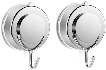 2 STUKS Zuignap Haken zelfklevende Haken Rvs Haken voor Handdoeken Keuken Badkamer Sterke Heavy Duty Lijm haken