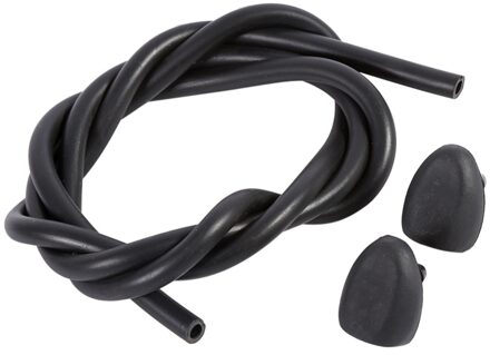 2 stuks Zwart Plastic Auto Ruitensproeier Ruitenwisser Water Sproeikop met 108 cm Flexibele Slang fit voor Peugeot 307