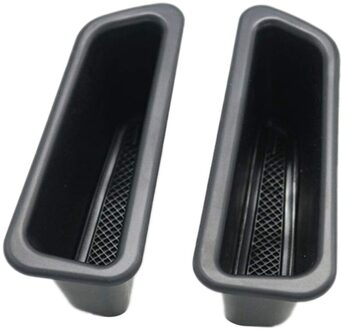 2 Stuks Zwart Voordeur Container Side Opbergdoos Handvat Armsteun Telefoon Container Voor Volvo S60 V60