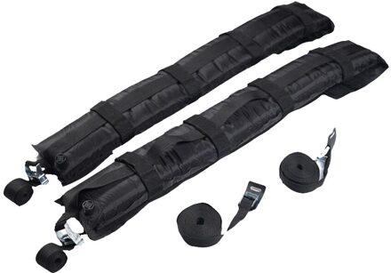 2 Stuks Zwart Zachte Dakdragers Bagage Paddleboard, Longboard, Surfboad Carrier Bars Zelf Opblaasbare