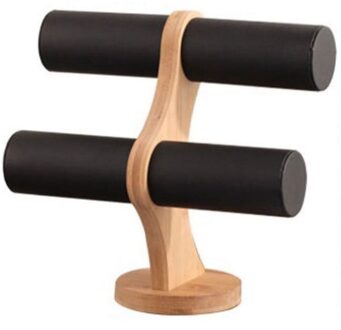 2 Tier Armband Toon Standhouder Sieraden Horloge Armband Organizer Showcase Ketting Display Opslag zwart