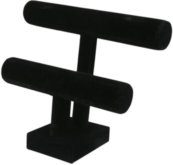 2-Tier Bangle Armband Display Houder T-Bar Stand Black