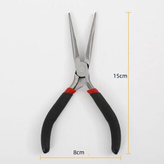 2 Type Mini Extra Lange Punttang Precisie Draad Tang Sieraden Kralen Reparatie Tool Koolstofstaal Handgereedschap Needl Plier nee Teeth
