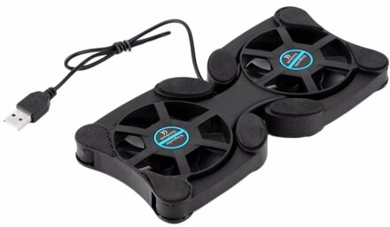 2 Usb-poort Mini Octopus Laptop Cooler Cooling Pad Vouwen Coller Fan Cooling Pad Winkel