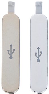 2 Usb-poort Opladen Baffle Covers, gebruikt Om De Stof Plug Van Samsung Galaxy S5 Poort Opladen Mobiele Telefoon Goud