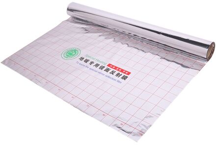 2 Vierkante Meter Beste Prijs Energiebesparende Aluminium Folie Isolatie Spiegel Reflectie Film Voor Elektrische Vloerverwarming thickness 0.03