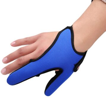 2 Vingers Vissen Handschoenen Outdoor Ademend Anti-Slip Duim Wijsvinger Handschoenen Vissen Finger Protector Tool Accessoires. Blauw