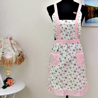 2 W # Vrouwen Lady Restaurant Home Keuken Voor Pocket Koken Katoenen Schort Bib Bloem Patroon Katoenen Schort Bib 2.3
