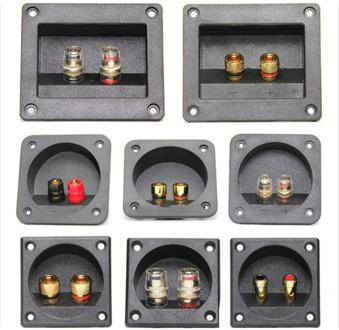 2-Way Banana jack and plugs home Car Stereo Screw Cup Connectors Subwoofer Plugs Speaker Box Terminal Binding Post