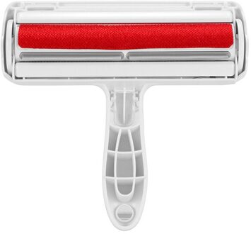 2-Way Pet Cat Hair Remover Brush Verwijder Hond Haar Roller Tapijt Borstel Kat Lint Steken Roller Tapijt cleaner Borstels Rood